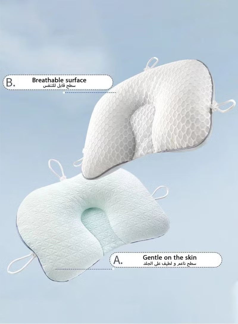Gonice Scientific Baby Pillow for Neck Support & Head Shaping - Adjustable 3-Side Drawstring, Dual-Sided Breathable Cover, Machine Washable, Filled with PP Pearl Cotton (40cm x 25cm) - Image 3